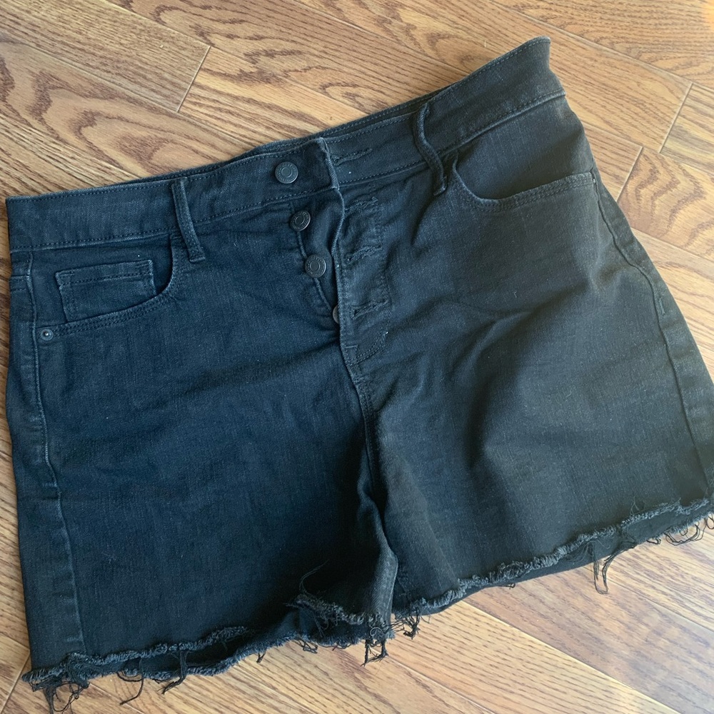 High Rise Buttonfly Shorts